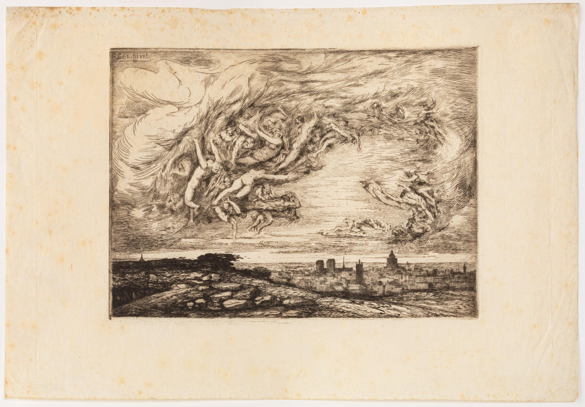 Le choléra sur Paris.  1865.