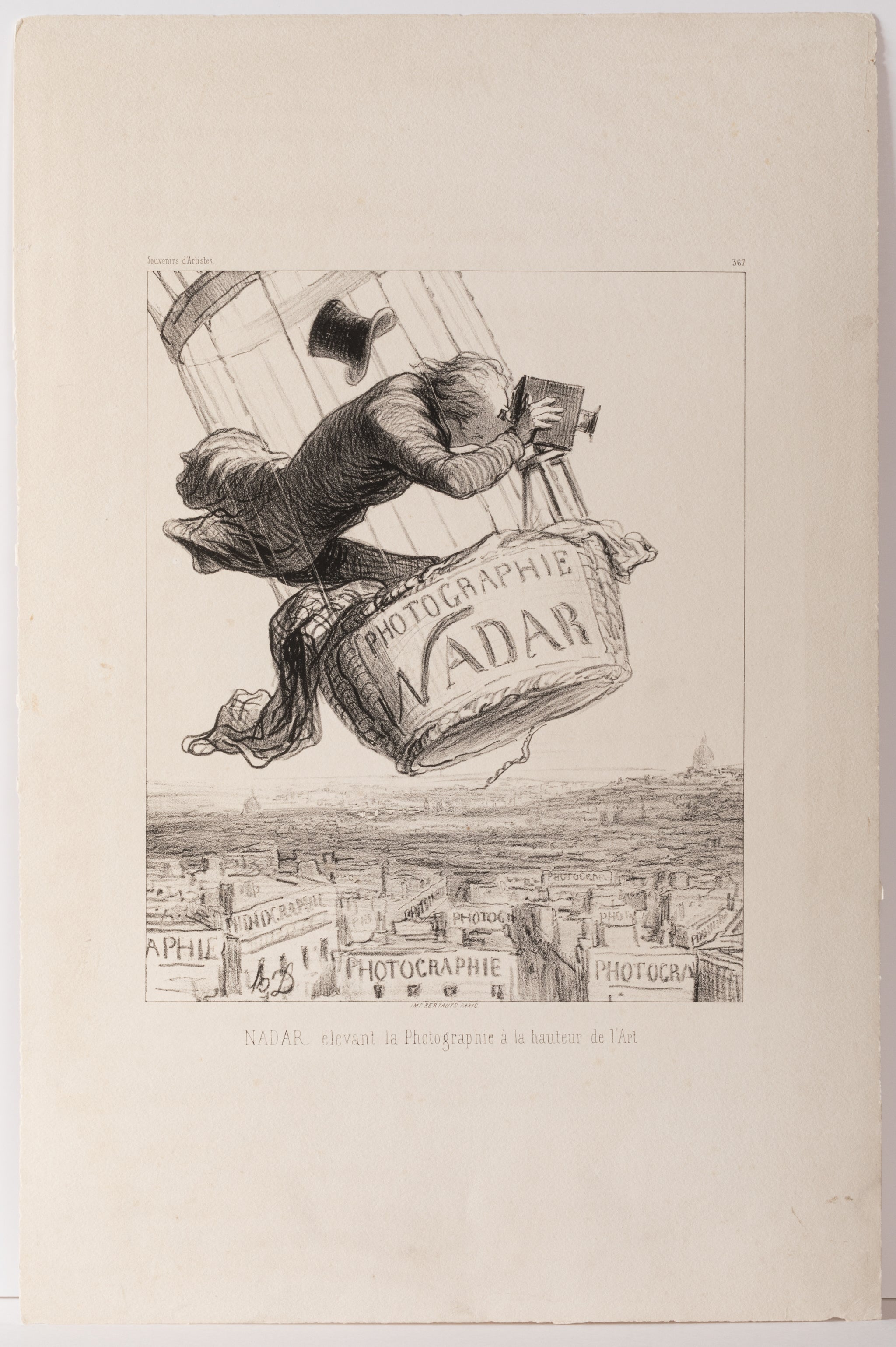 Nadar élevant la Photographie à la hauteur de l'Art.  1862.