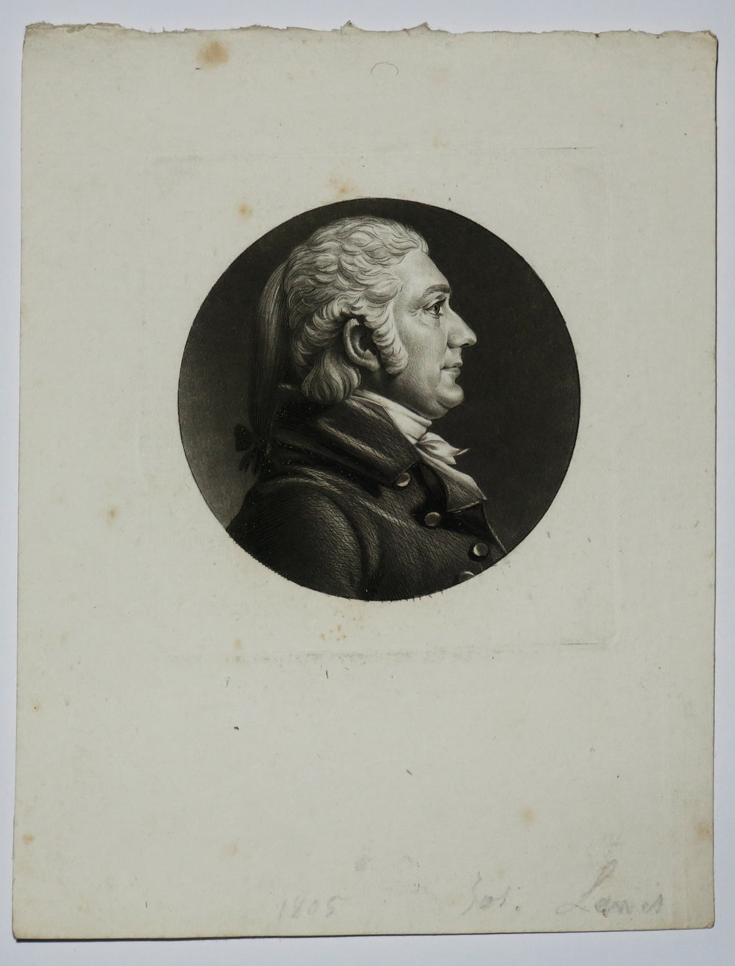 Portrait de Joseph C. LEWIS II (Virginia 1772-1834 id.). 1805.