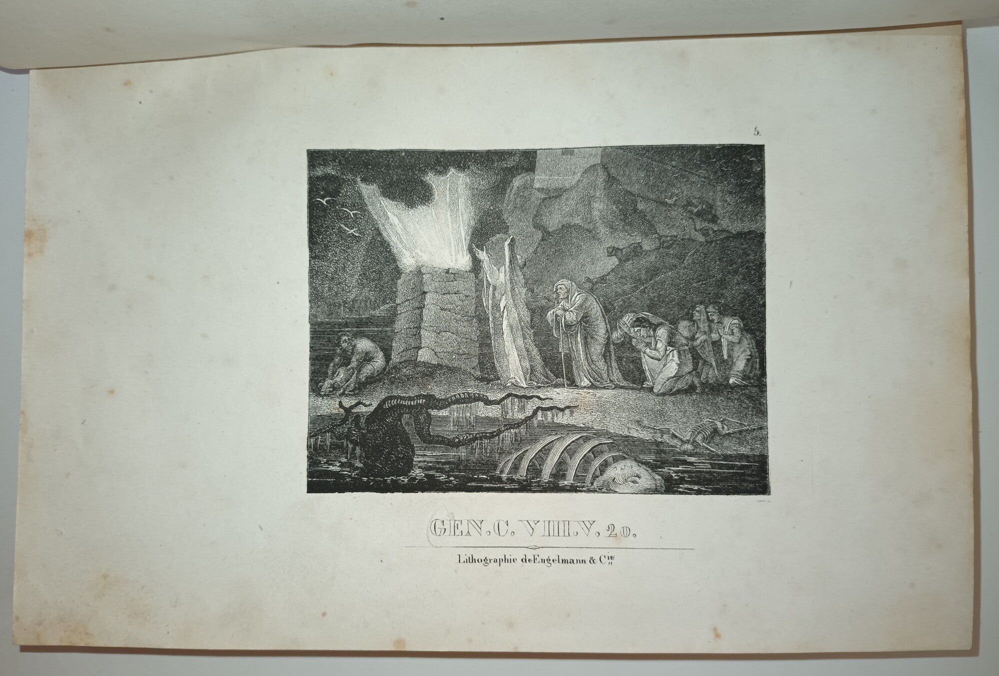 [Cinquante dessins lithographiés, représentant les principaux traits de la Bible]. [vers 1823].