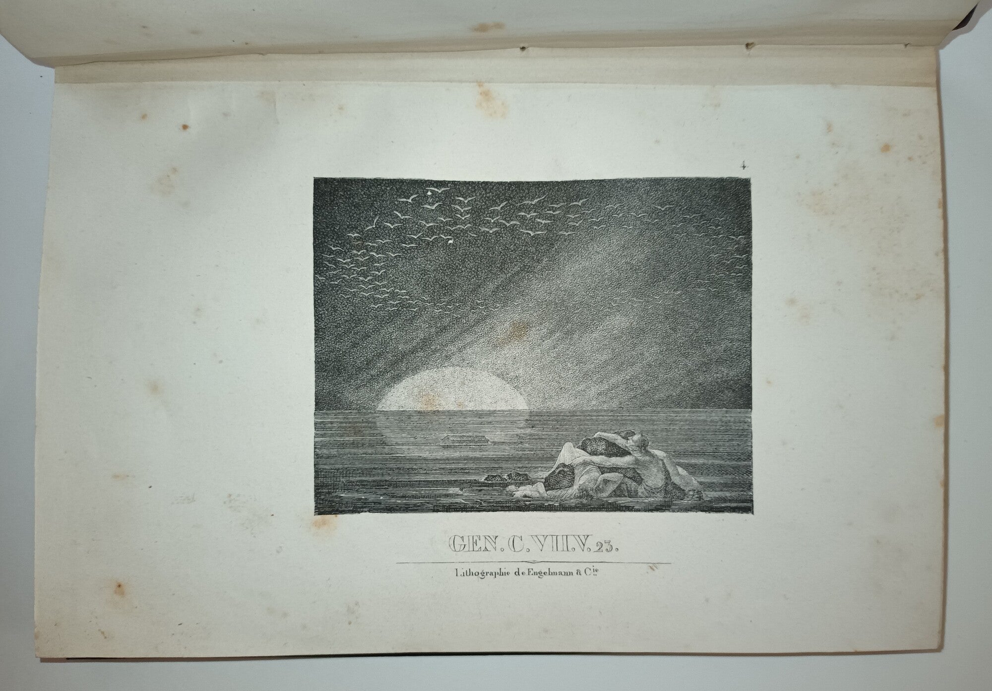 [Cinquante dessins lithographiés, représentant les principaux traits de la Bible]. [vers 1823].