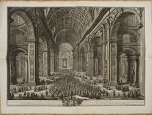 Charger l&#39;image dans la galerie, Deux vues monumentales de la Basilique Saint-Pierre de Rome. 1774-1775
