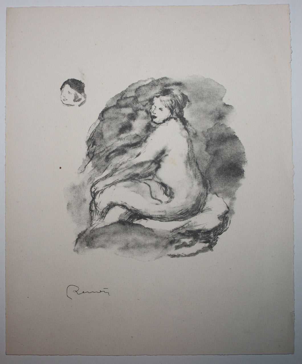 Etude de femme nue, assise, variante.