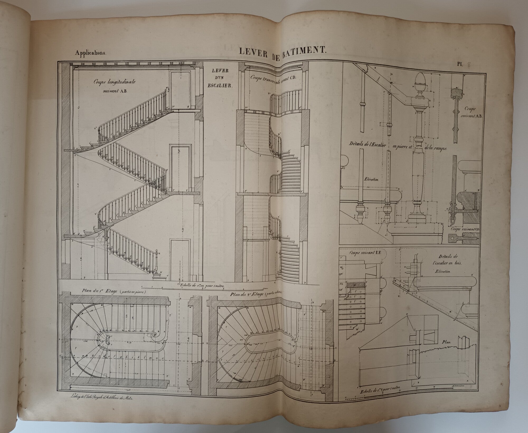 La pratique des levers, enseigné par des dessins, par B*****, professeur des cours industriels-gratuits de Metz, etc. [vers 1830-1831]