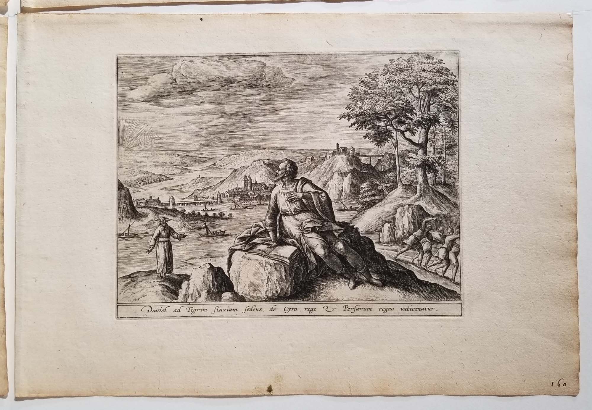 [Le prophète Daniel priant dans un paysage].