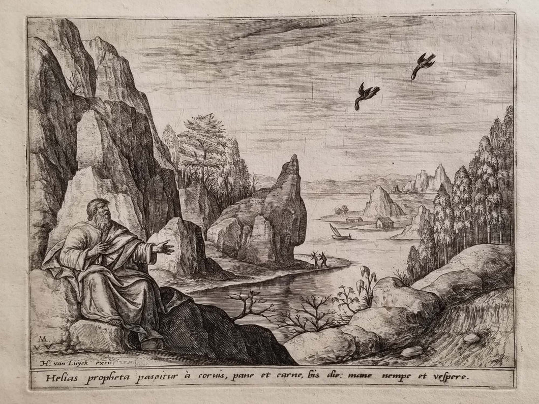 [Le prophète Helias priant dans un paysage].