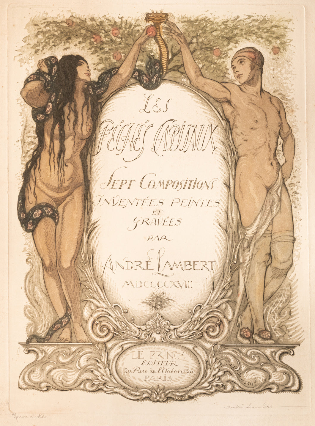 Les Péchés Capitaux (Avarice, Envie, Colère, Paresse, Luxure, Orgueil & Gourmandise).  1918.