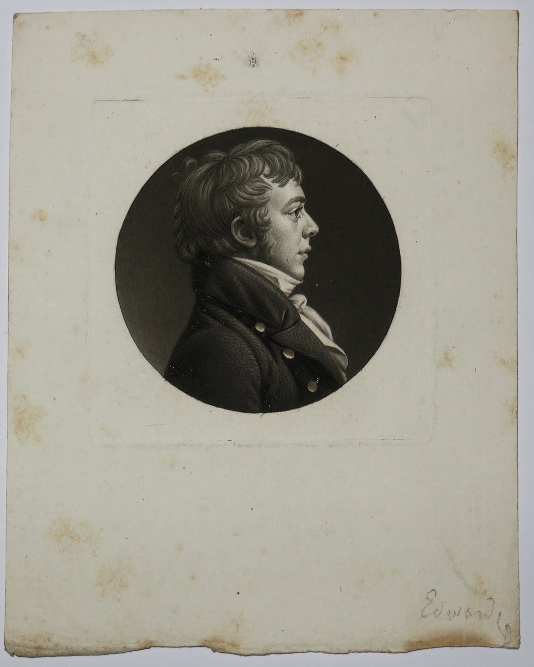 Portrait de Horace Hampton EDWARDS. Vers 1807.