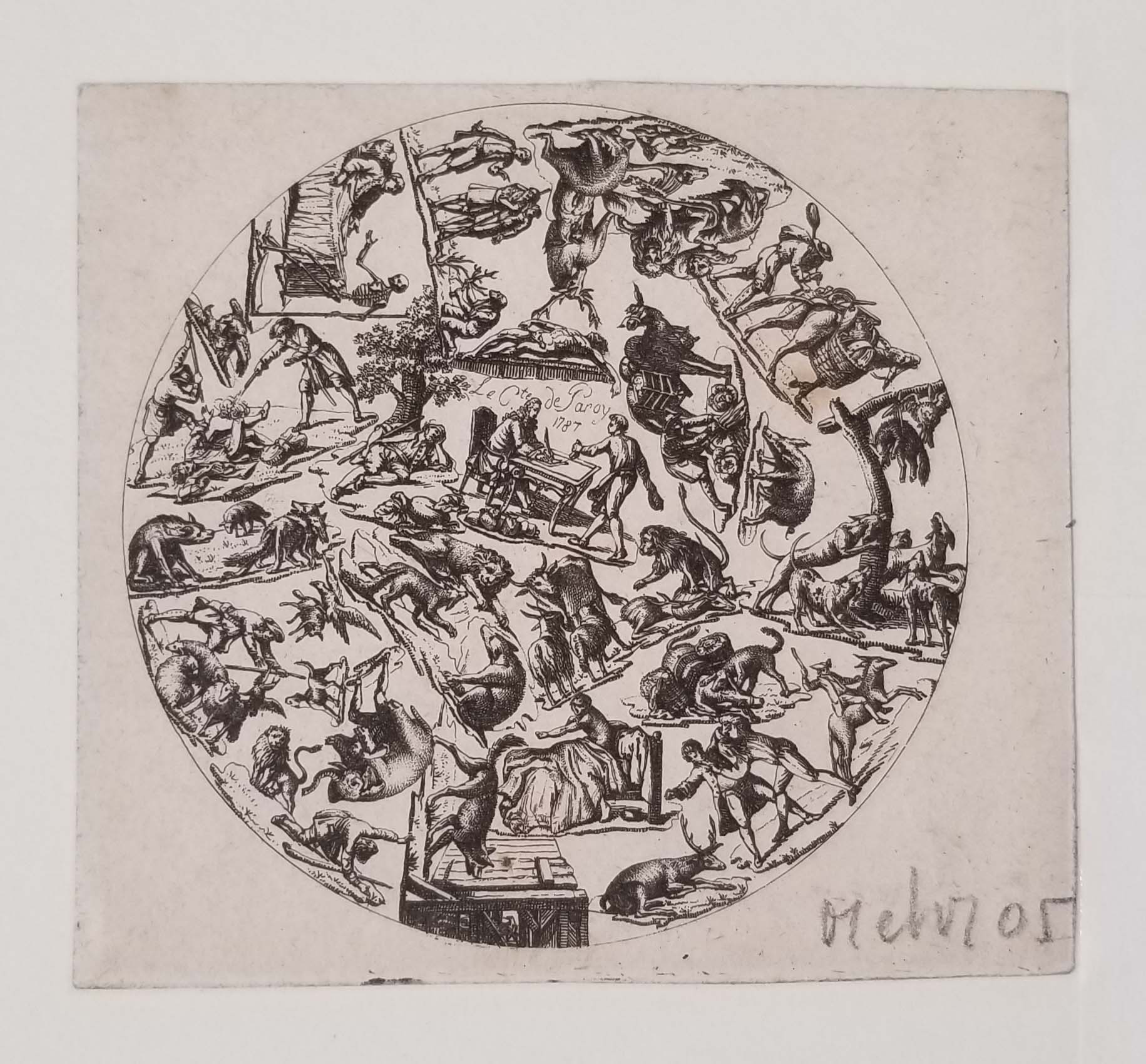 [Scènes de contes et animaux exotiques]. 1787.