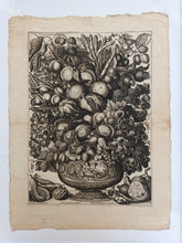 Charger l&#39;image dans la galerie, [Allégorie de Cérès – Coupe de fruits et légumes]. Vers 1630.
