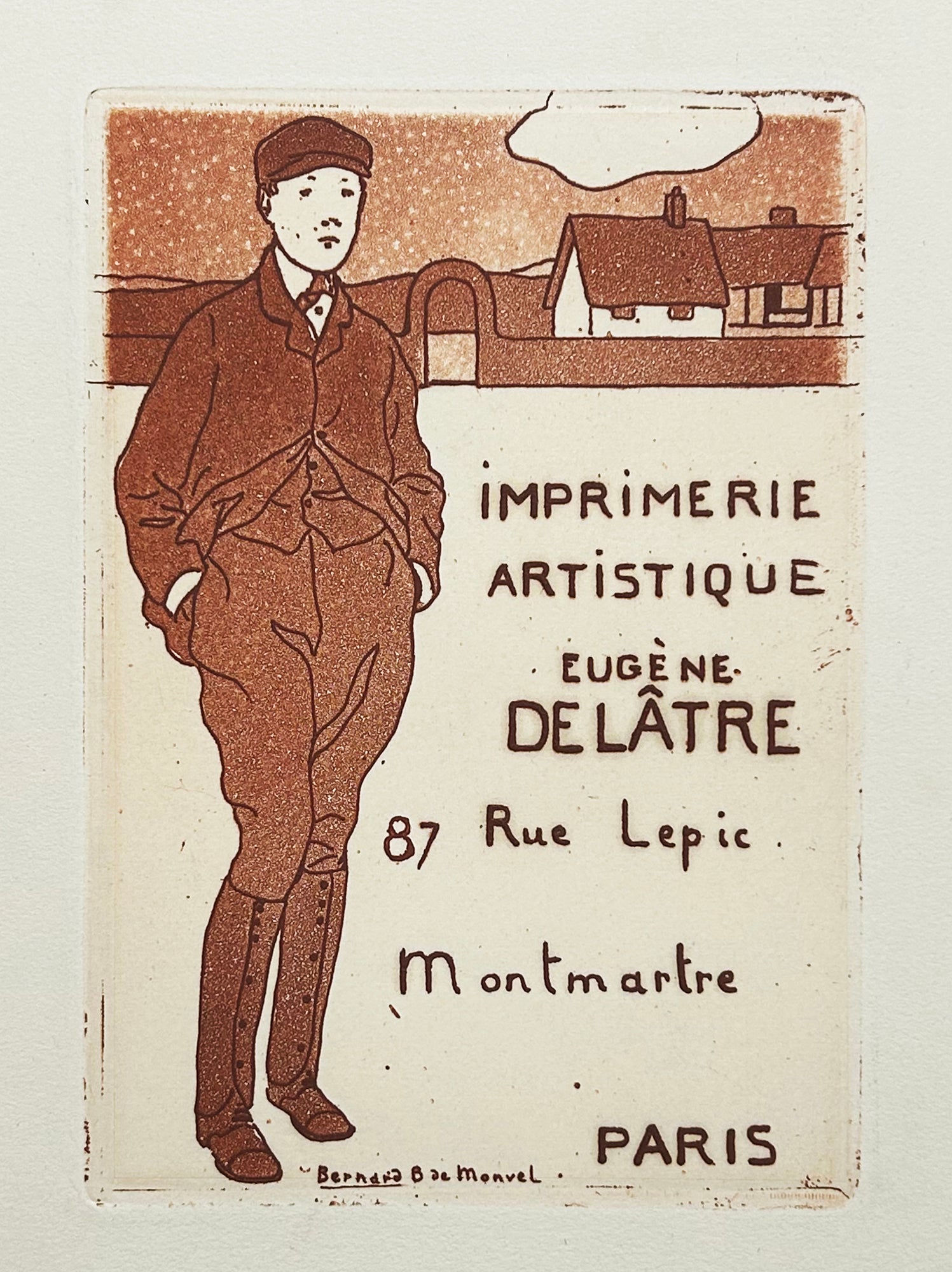 [Rare album de cartes-adresses de l'imprimerie Delâtre].