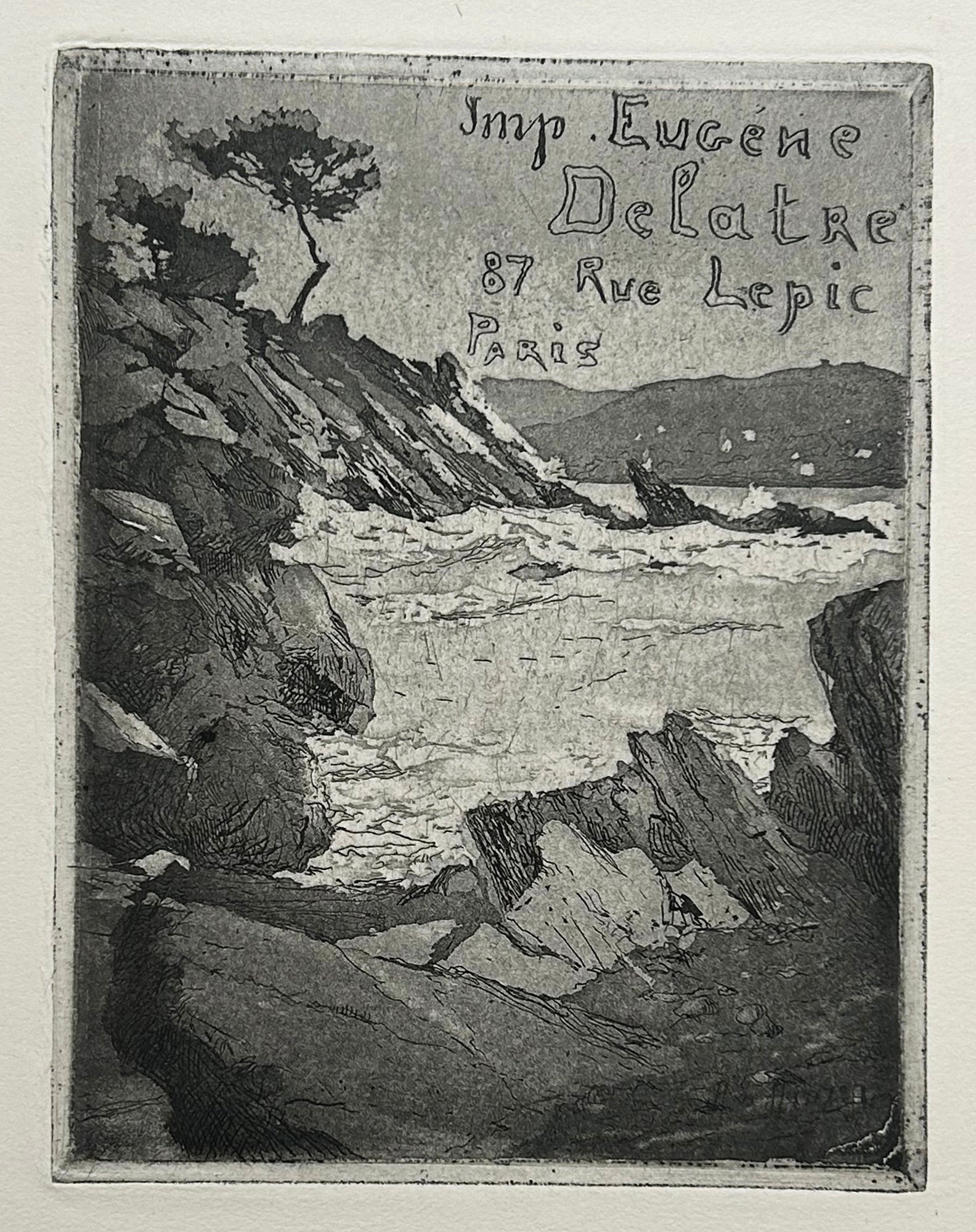 [Rare album de cartes-adresses de l'imprimerie Delâtre].