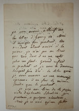 Charger l&#39;image dans la galerie, Lettre autographe. Vers 1816.
