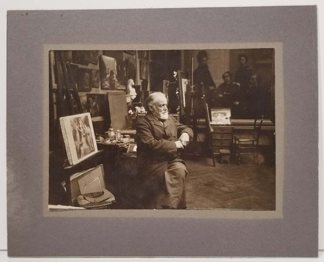 [Portrait de Henri Fantin-Latour (1836 † 1904) dans son atelier, de trois quart-face]. Entre 1875 et 1904.