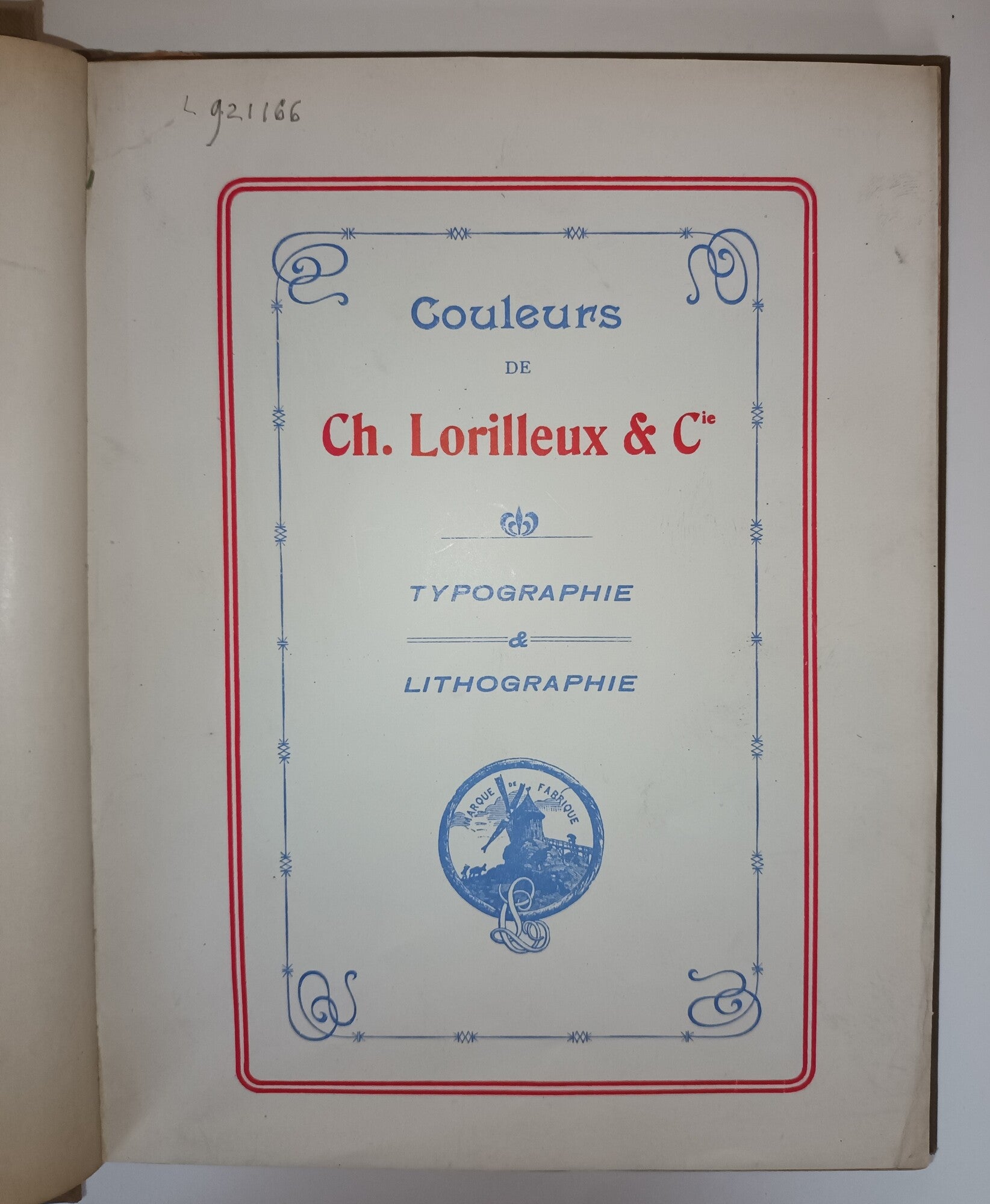 Couleurs de Ch. Lorilleux & Cie - Typographie & Lithographies.