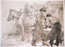 Charger l&#39;image dans la galerie, Deux hommes ferrant le cheval. 1901.
