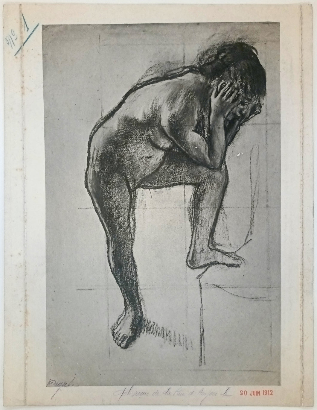 Femme nue debout. Vers 1880-1883.