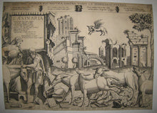 Charger l&#39;image dans la galerie, L&#39;Asinaria. (Combat entre l&#39;Ignorance et la Raison). Ecco del asinesca ria natura contra Virtu la Dispietata Guerra. c.1560-
