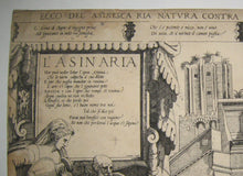 Charger l&#39;image dans la galerie, L&#39;Asinaria. (Combat entre l&#39;Ignorance et la Raison). Ecco del asinesca ria natura contra Virtu la Dispietata Guerra. c.1560-

