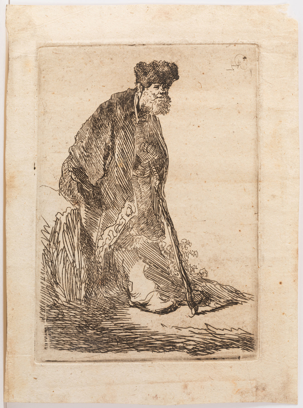 Figure de vieillard à courte barbe, vers 1630
