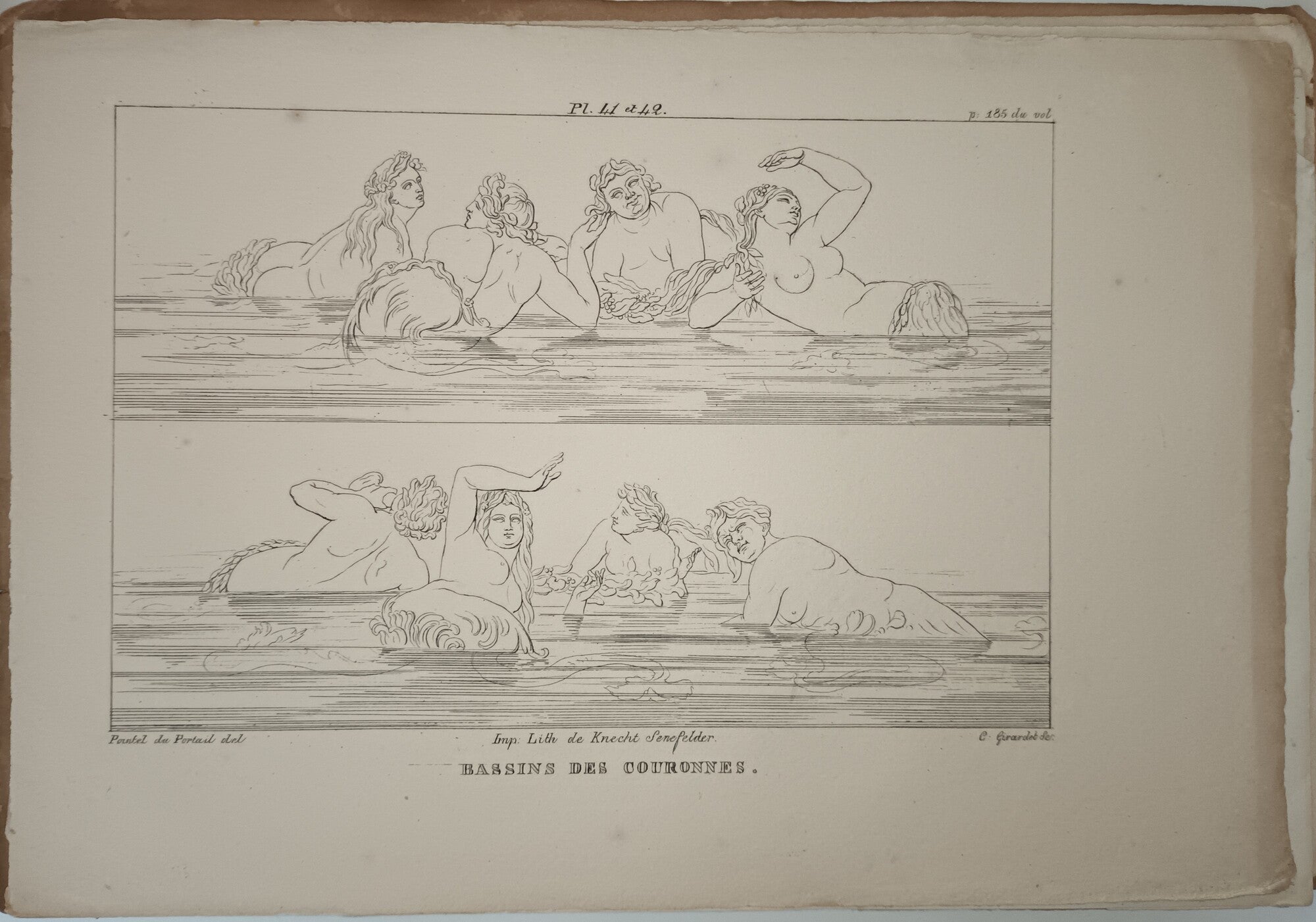 Recueil des planches faisant suite au tableau descriptif de Versailles. [vers 1828].