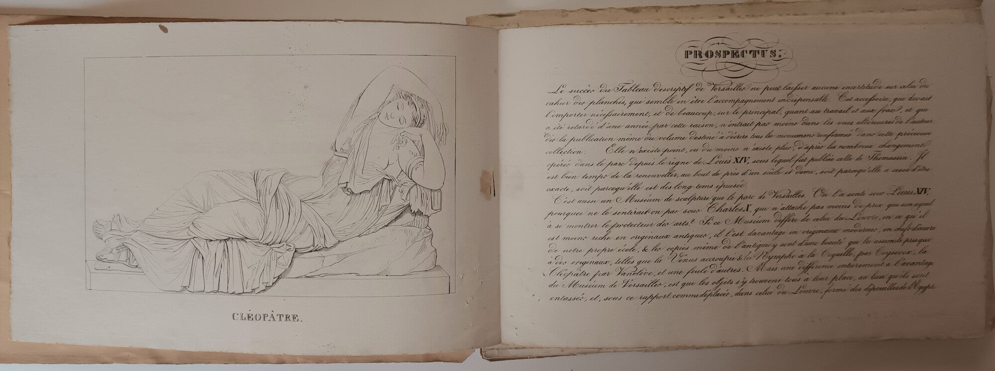 Recueil des planches faisant suite au tableau descriptif de Versailles. [vers 1828].