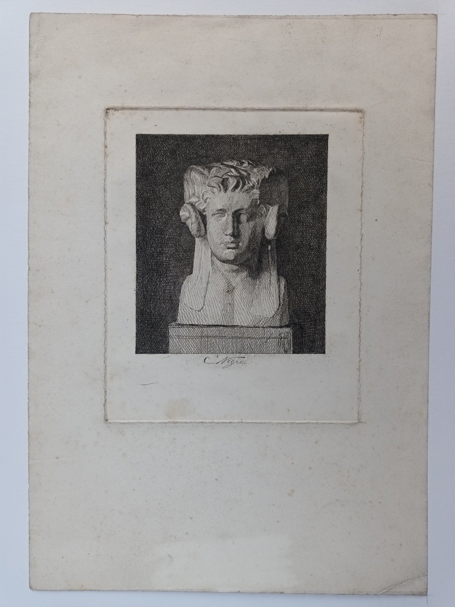 Buste de faune, ou Herme [sic]. Vers 1843.