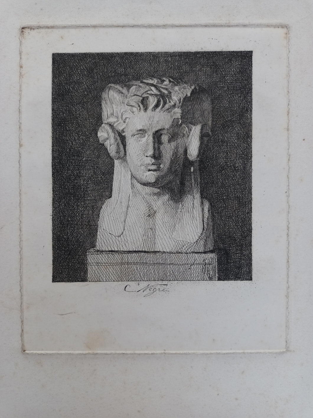 Buste de faune, ou Herme [sic]. Vers 1843.