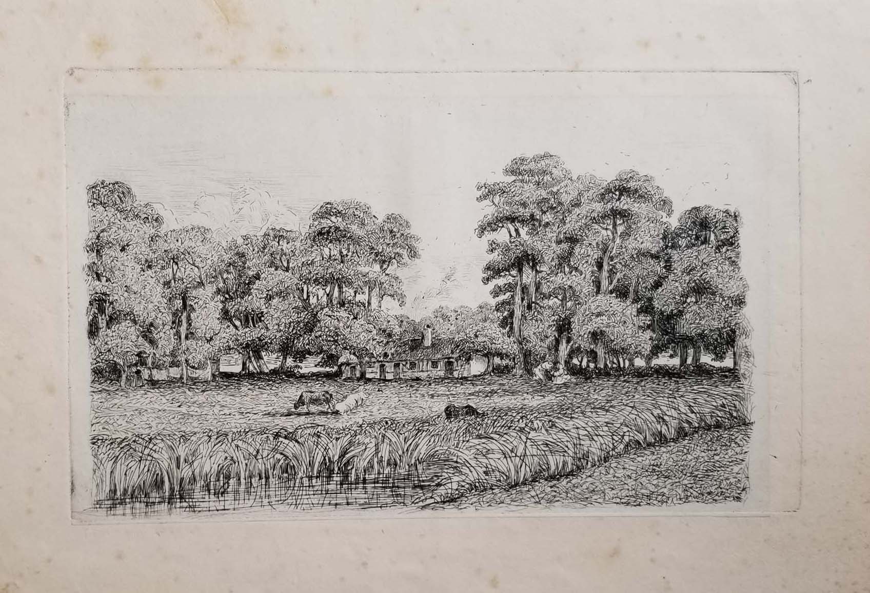 Le Musée, Vue prise à la Mailleraye. 1834.