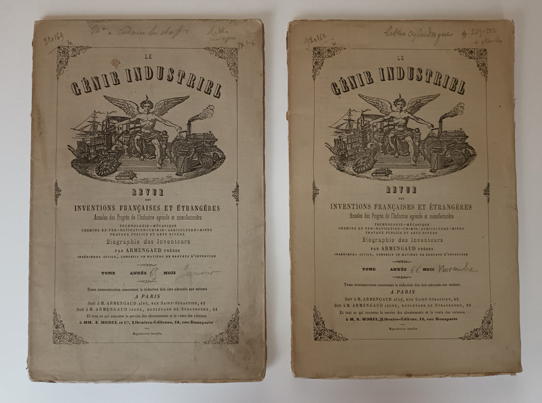 Le Génie Industriel, revue des inventions françaises et étrangères. 1865 et 1866.