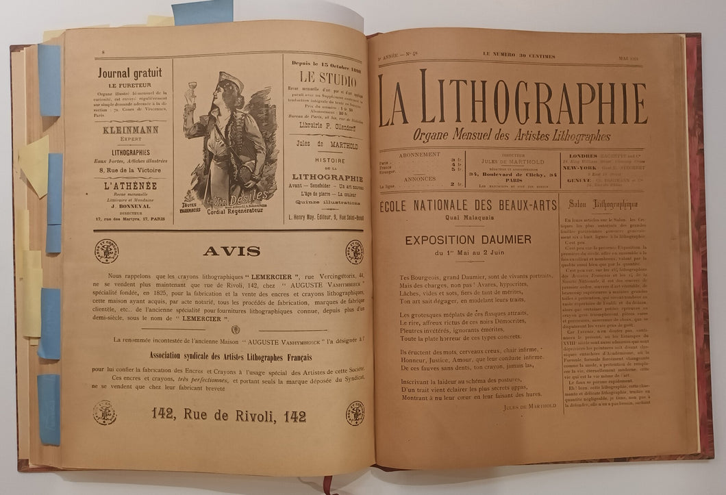 La lithographie. Organe mensuel des artistes lithographes. 1897-1901.