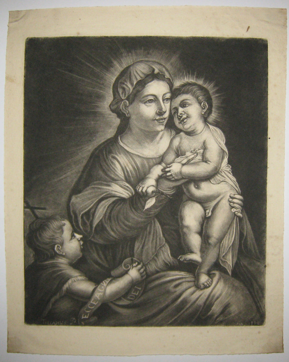 La Vierge à l'Enfant avec St Jean-Baptiste. 