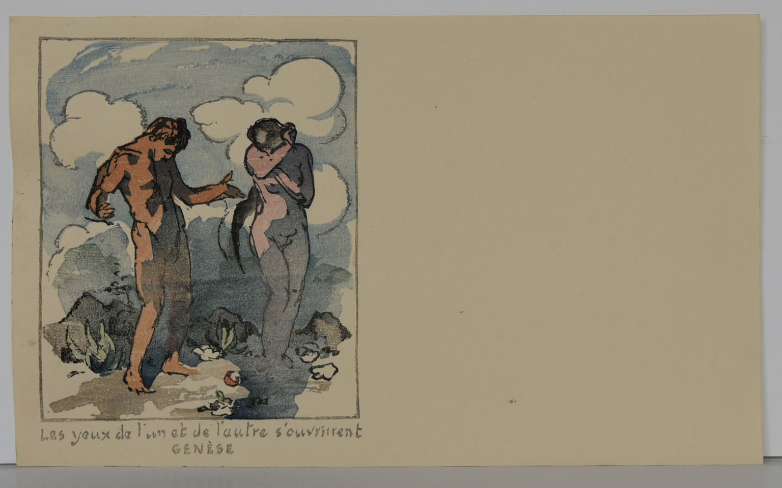 Les yeux de l’un de l’autre s’ouvrirent : Genèse. 