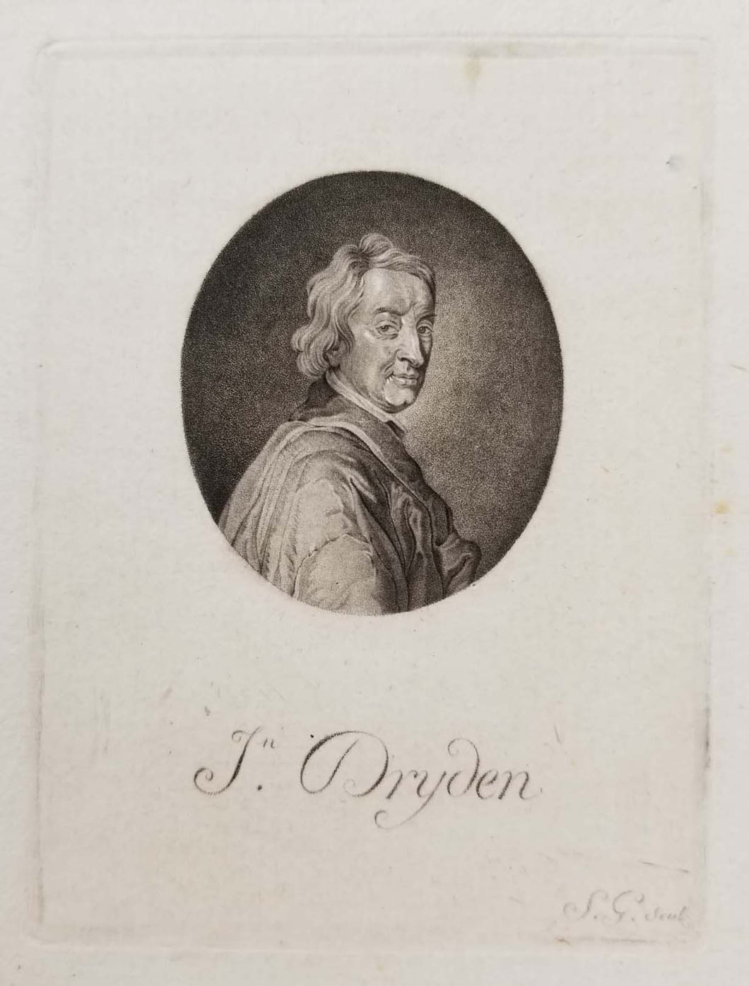 Portrait de John Dryden (Aldwincle 1631 † 1700).  1810.