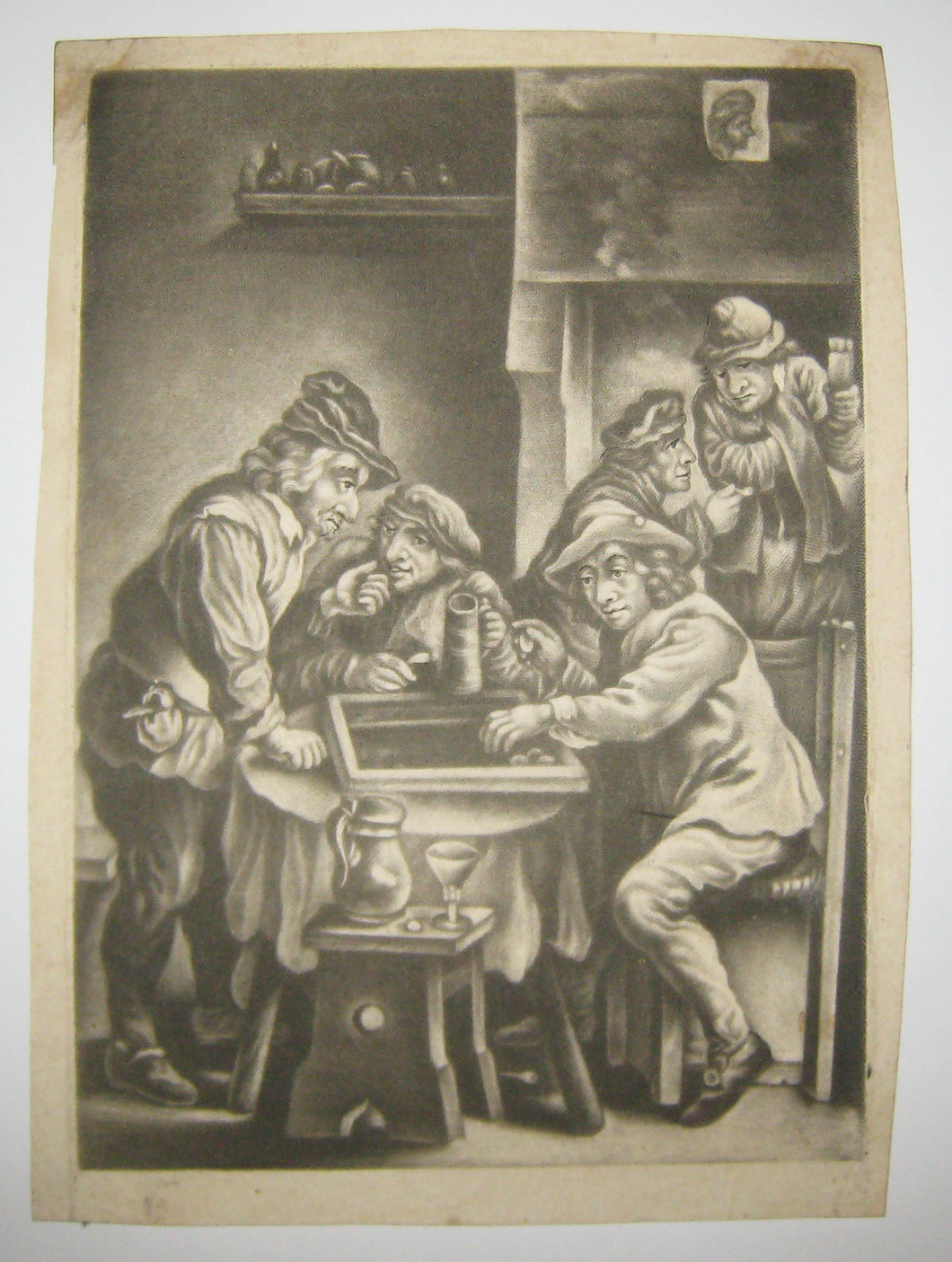 [Trois hommes autour d'une table jouant au backgammon]. 