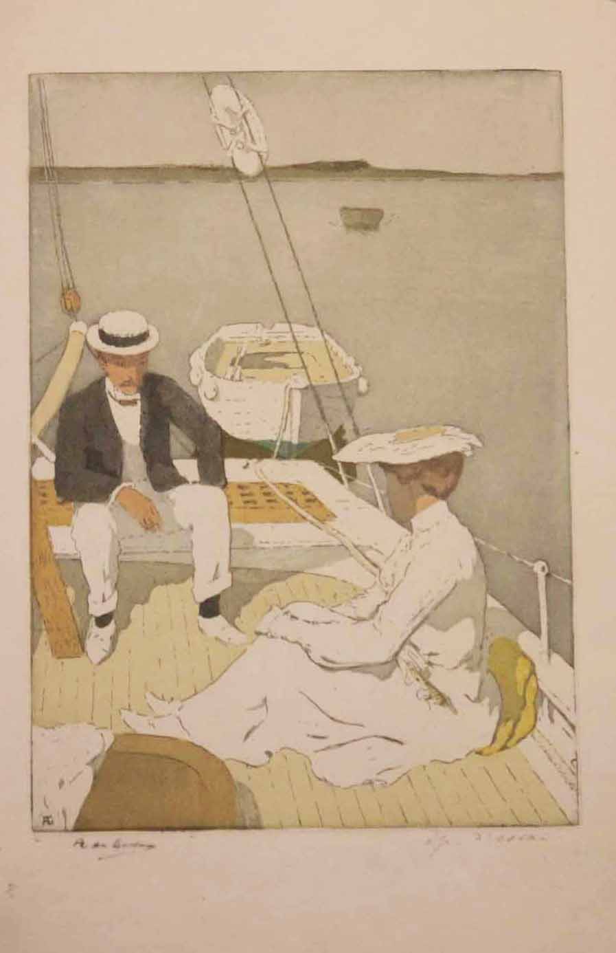 Yachting (A bord la passagère).  1913.