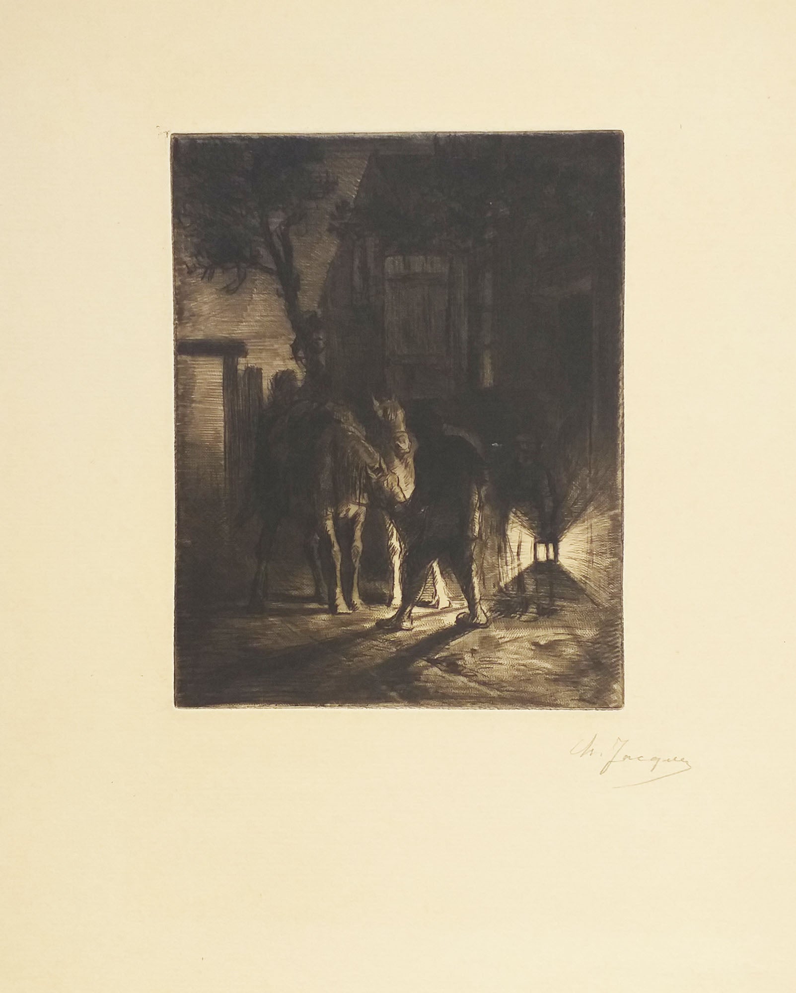 [Le retour à la ferme, le soir à la lanterne].