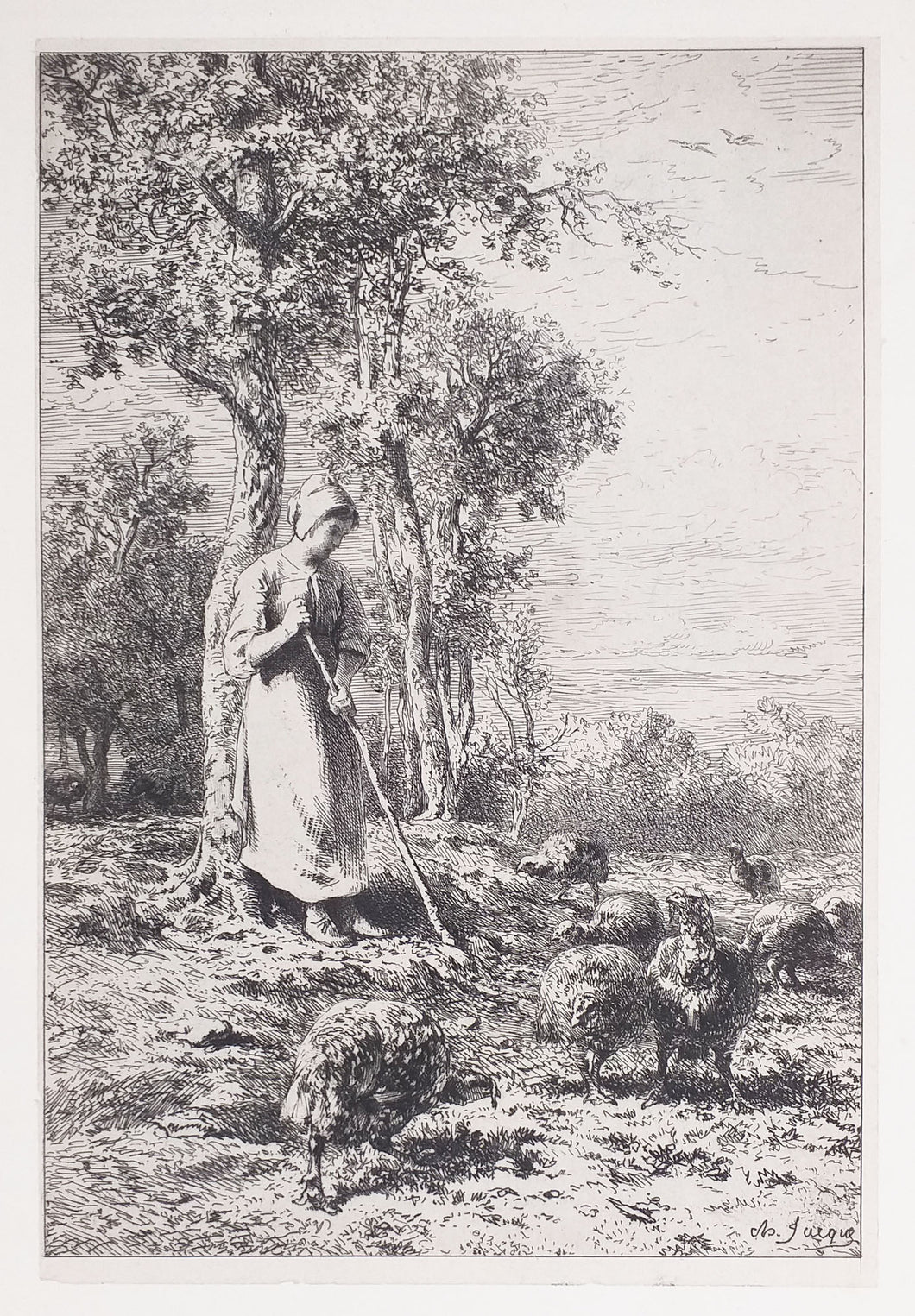 La gardeuse de dindons. c.1864.