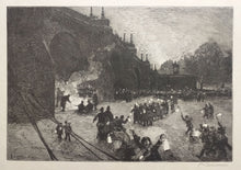 Charger l&#39;image dans la galerie, Le réveillon sur la glace au Pont-Neuf. Paris sous la neige.  1880.
