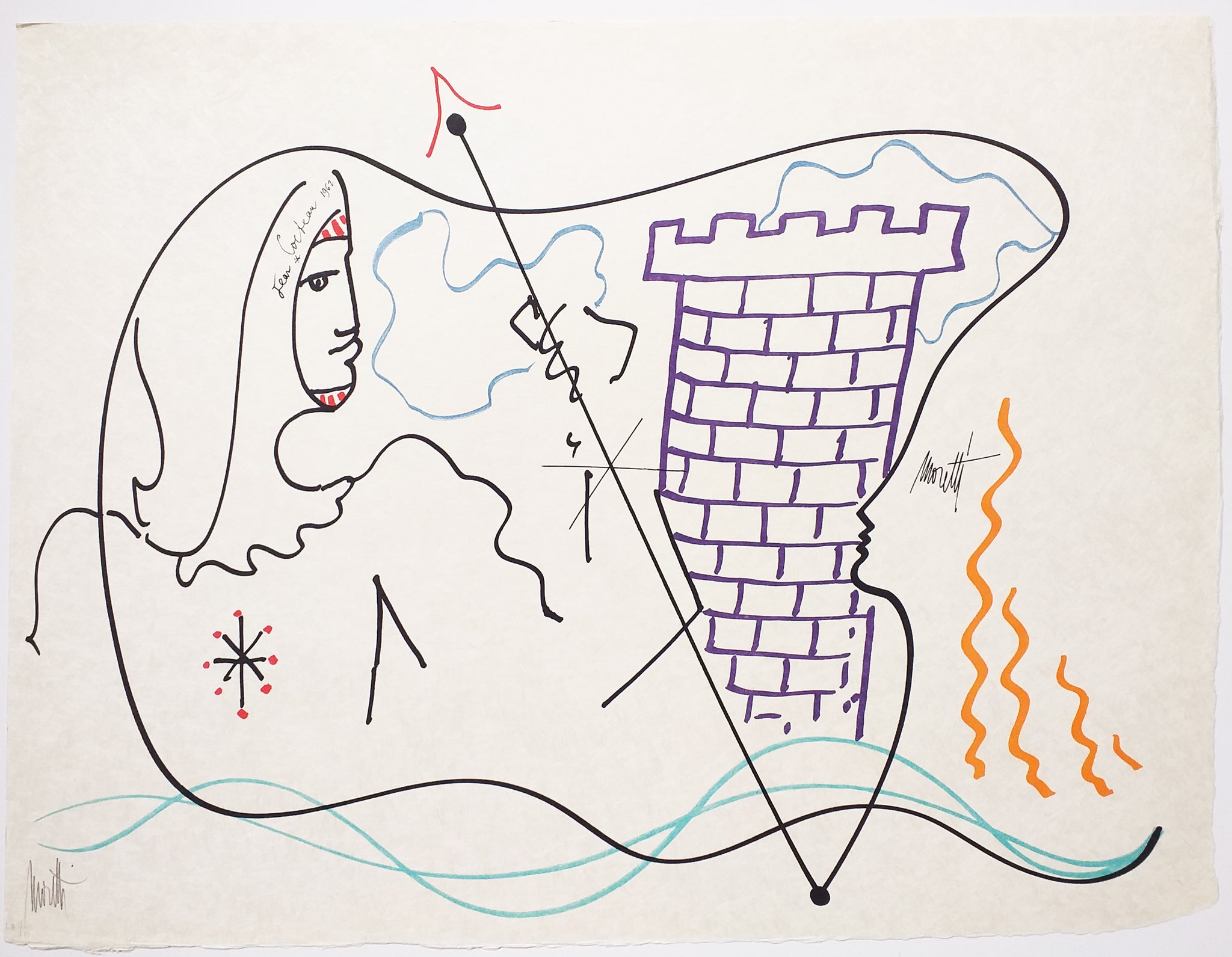 L'Âge du Verseau. [Sirène au pied de la tour].  1962.