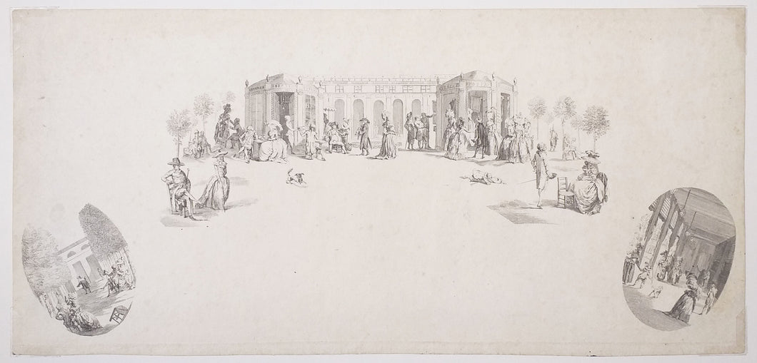 La Galerie de Bois. Les Rotondes du Palais-Royal. L'Allée.   1791.