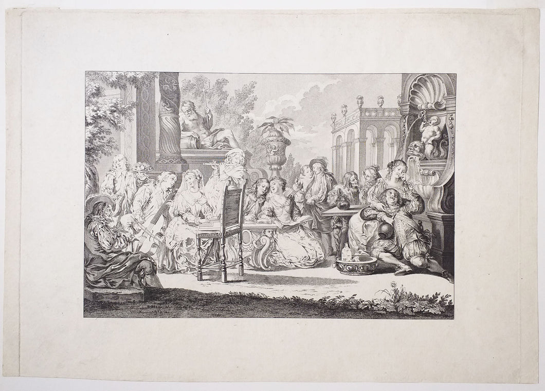 Concert devant un palais, scène du temps de Louis XIII.