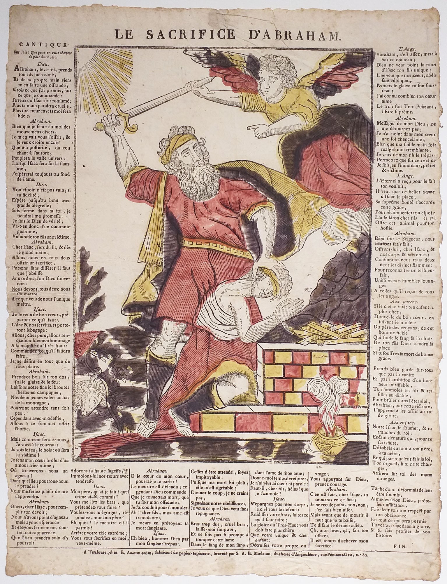 Le sacrifice d'Abraham.