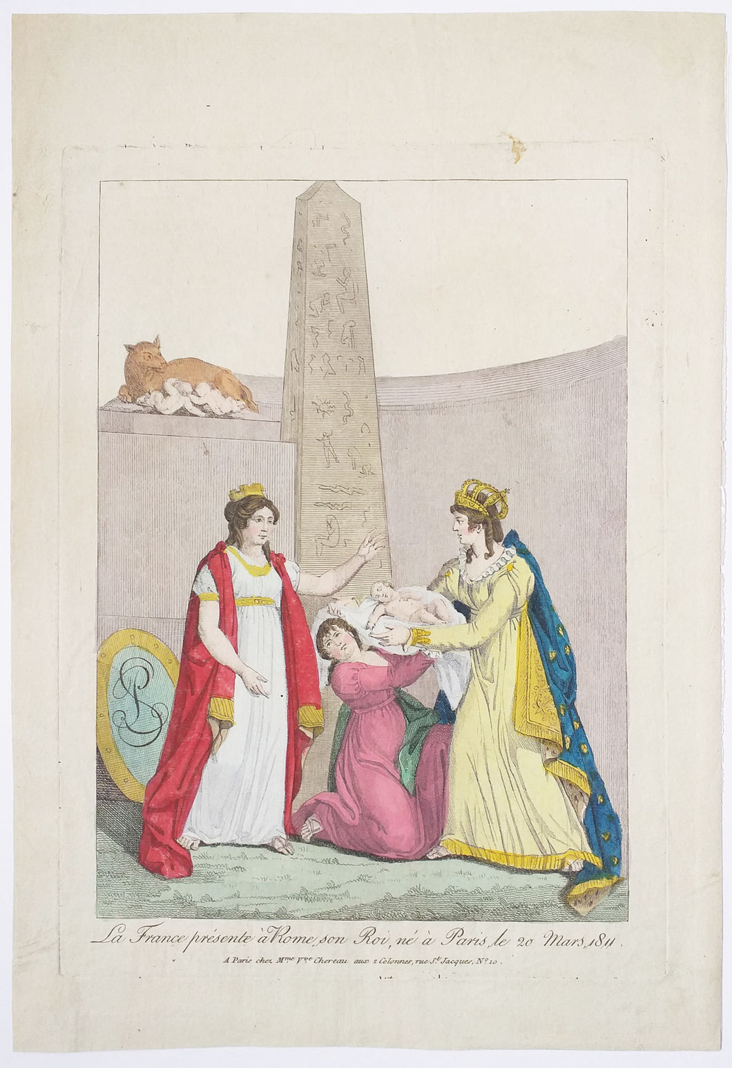 La France présente à Rome, son Roi, né à Paris, le 20 mars 1811.