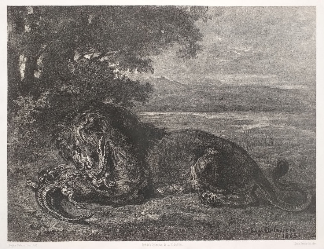 Le Lion au caïman.  1864.