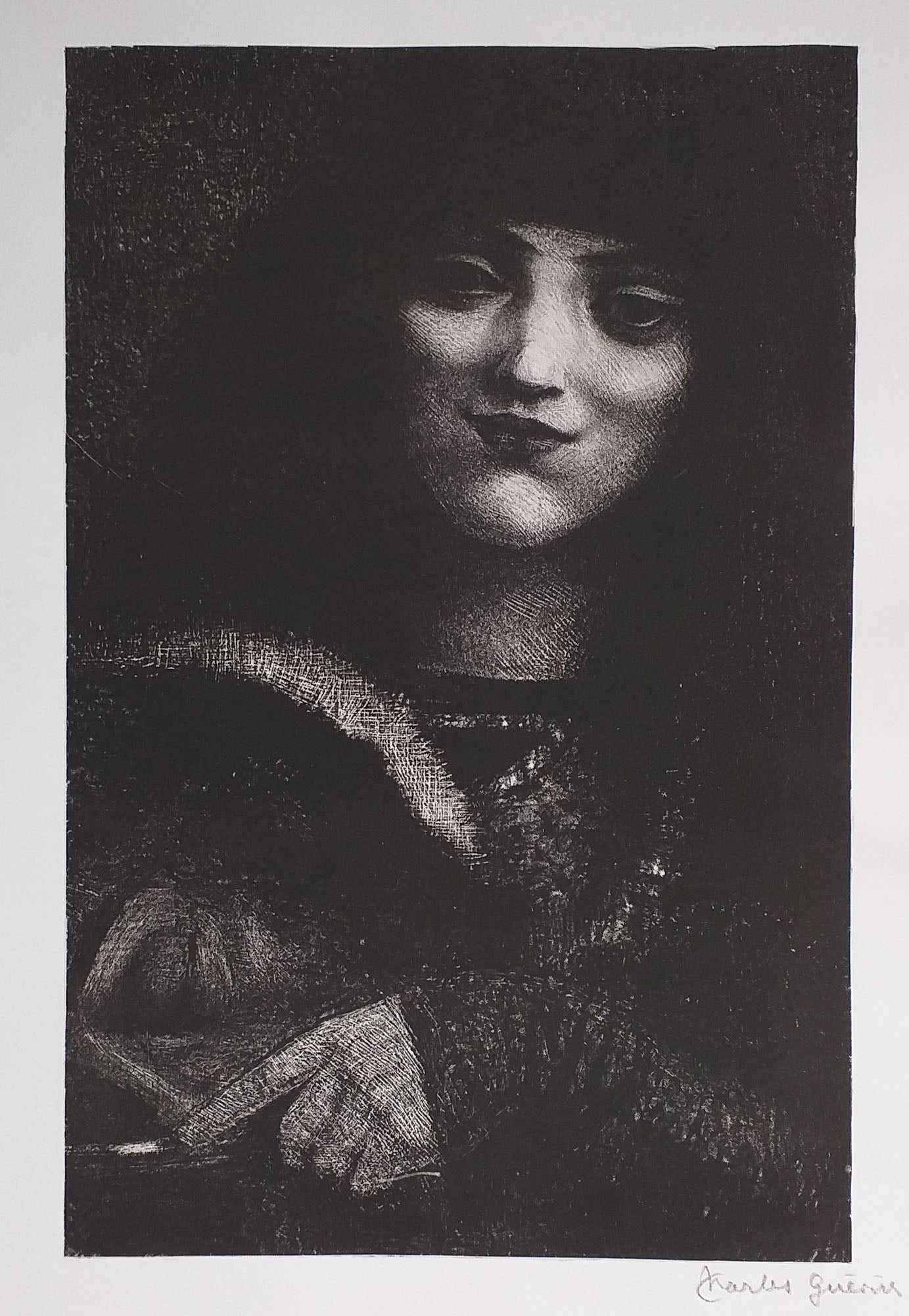 [Buste de jeune femme, de face].