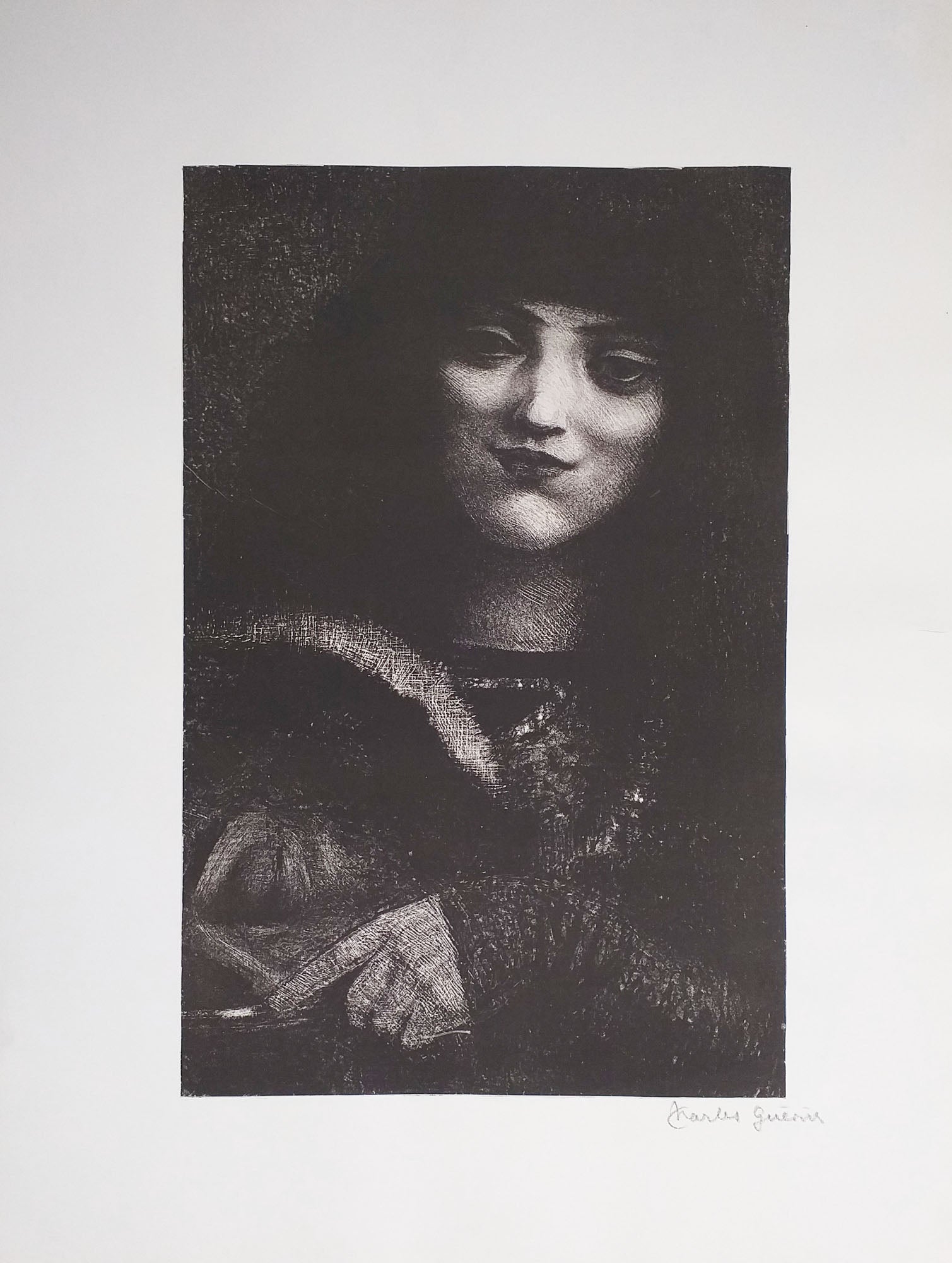 [Buste de jeune femme, de face].