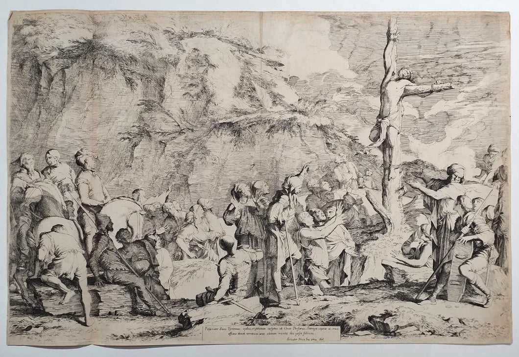 La crucifixion de Polycrate le tyran après sa capture par les Perses. Vers 1662.