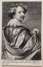 Charger l'image dans la galerie, Portrait d'Anton Van Dyck, portraitiste, peintre d'histoire et graveur flamand de la première moitié du XVIIème siècle.   Vers 1645.
