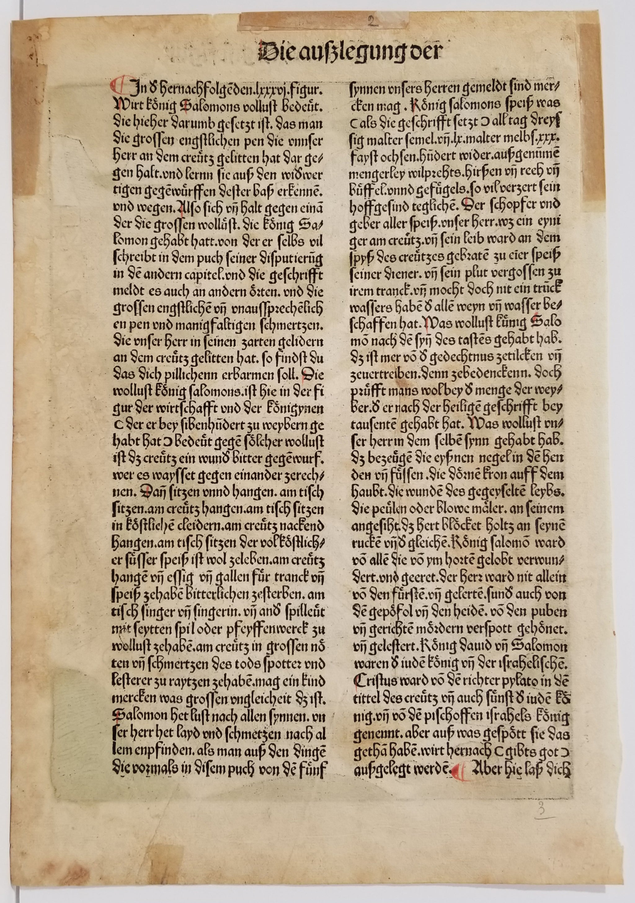 [Le Christ cloué sur la Croix].  1491.